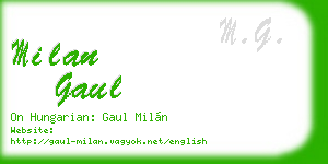 milan gaul business card